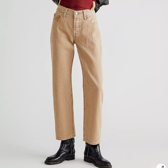 Levi's Denim - Levi's Fresh 501 90's Jeans Beige Acid Wash